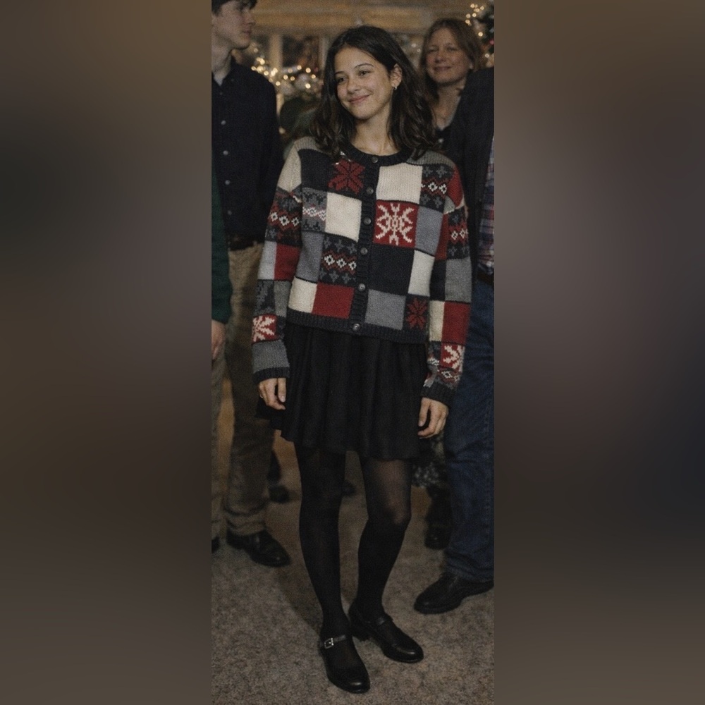 90s winter theme cardigan